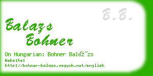 balazs bohner business card